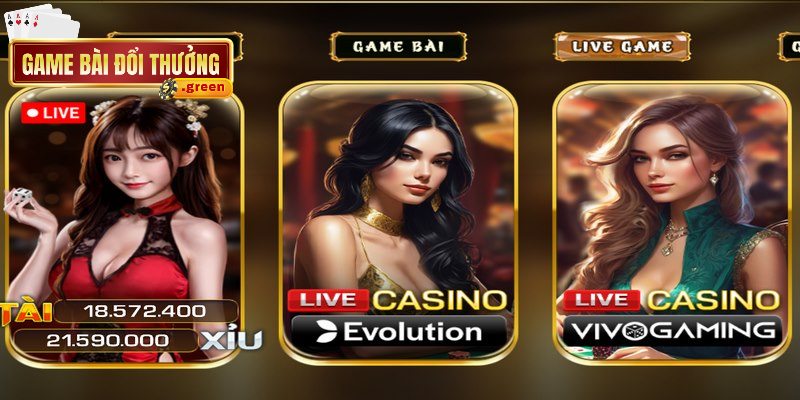 Iwin - Sòng bạc thượng lưu uy tín, chất lượng số 1 hiện nay 3 Live game tại Iwin cung cấp nhiều trò chơi casino đẳng cấp